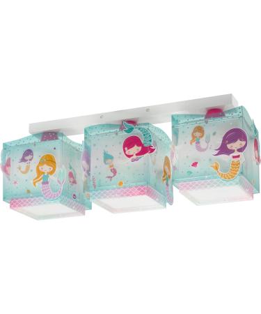 Dalber ceiling light for children 3 lights Mermaids ceiling lamp for children's room 63443 E27 - Buy Online on GoSupps.com