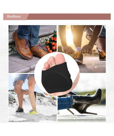 RooRuns Metatarsal Pads - Pain Relief Gel Cushion for Metatarsalgia & Morton s Neuroma - Black XL (2 Pairs) for Men & Women - Buy Online on GoSupps.com
