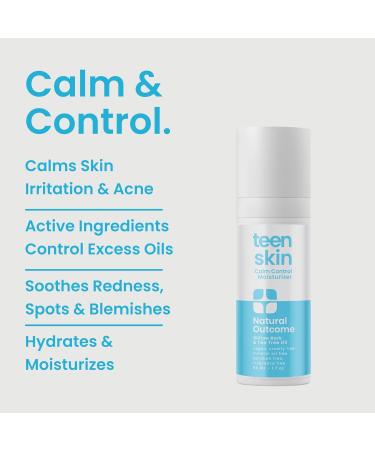 Teen Skin Gentle Moisturizer - Natural Outcome Daily Facial Moisturizer for Boys & Girls | Non-Toxic Soothing Acne Treatment | 50 ML - Buy Online on GoSupps.com