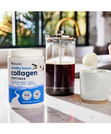 NativePath Collagen Peptides - Hydrolyzed Type 1 & 3 Protein Powder for Hair Skin Nails Bones Joints Digestion - Vanilla Bean 228g - Buy Online on GoSupps.com