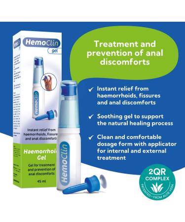 Hemoclin Haemorrhoid Relief Gel 45ml - Pack of 1 | Fast-Acting Relief - Buy Online on GoSupps.com