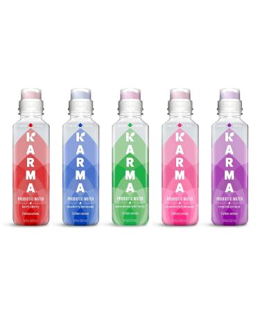 Karma Wellness Blueberry Lemonade Probiotic Water - 12 Pack, 2 Billion Active Cultures, Immunity & Digestive Health, Low Calorie - 18 Fl Oz - Buy Online on GoSupps.com