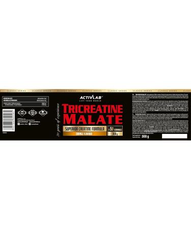 Activlab Tricreaine Malate 300G - Creatine Malate Powder for Bodybuilders & Athletes | 50 Portions | Orange Flavor | Boost Power & Endurance | 3x Lab Tested | Includes Mass Cup - Buy Online on GoSupps.com