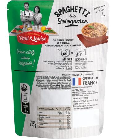 Paul & Louise - Spaghetti Bolognese 250g - Ready in 2 minutes - Buy Online on GoSupps.com