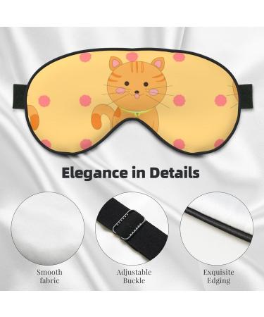 Cute Cartoon Kitten Eye Mask - Soft Adjustable Sleeping Mask for Men & Women | Nighttime Comfort - Buy Online on GoSupps.com