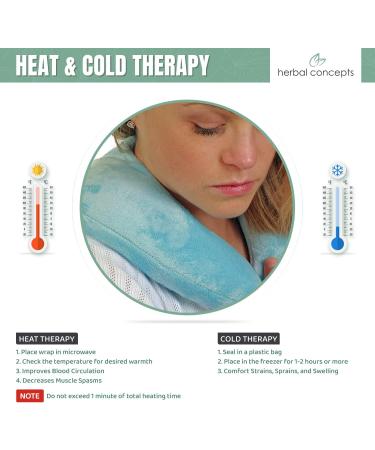 Herbal Concepts Aromatherapy Horse Shoe Shaped Microwaveable Wrap Made of Organic Flaxseed  Yarrow  & Chamomile for Neck | Neck Wrap Relieves Stress & Pain | Available in Olive - Buy Online on GoSupps.com