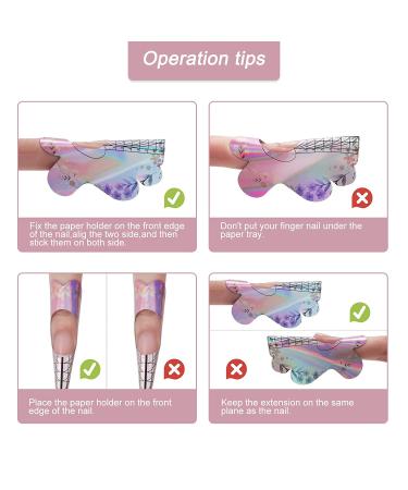 100pcs Acrylic Nail Forms Stiletto Extension Self-Adhesive Paper Sticker Molds for Poly Gel & Acrylic Powder - Sculpting Guide Included - Buy Online on GoSupps.com