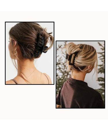 6 PCS Hair Claw Clips for Thick and Thin Hair | Black Hair Accessories Set for Women | Rectangle, Square, Butterfly, Heart, N Shape - Buy Online on GoSupps.com
