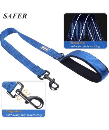 Vivaglory Short Dog Leash - 61 cm Traffic Leash for Medium & Large Dogs - Blue Training Line - Buy Online on GoSupps.com
