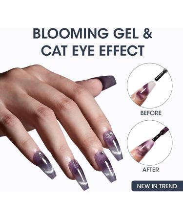 Gellen Gel Nail Polish Kit - 4 Mysterious Colors Blue Purple Jelly Gel Nail Polish Set Cat Eye Gel Nail Kit with Magnet Soak Off Blooming Gel Nail Polish for Spreading Effect Special Treat - Buy Online on GoSupps.com