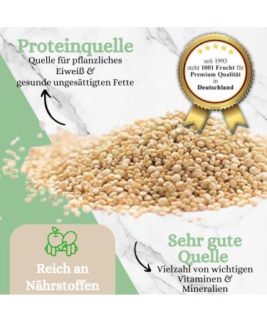  1001 Frucht 1001 Frucht Organic Natural White Quinoa 250g Quinoa seeds without gluten or additives | Vegan pseudo-cereal | Organic white quinoa from Peru - Buy Online on GoSupps.com