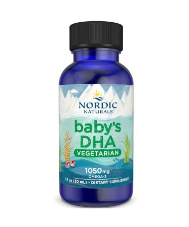 Nordic Naturals Vegetarian Baby-DHA Seaweed Oil Base with EPA and DHA 30ml Lab Tested Soy Free Gluten Free Non-GMO