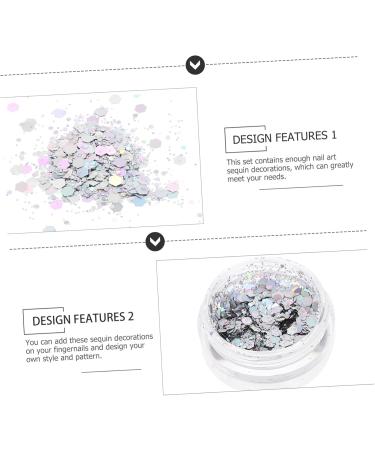 FRCOLOR 2 Makeup Sequin Nail Stickers - Hexagon Body Manicure Supplies for Nail Salons | Handmade Confetti Decor - Buy Online on GoSupps.com