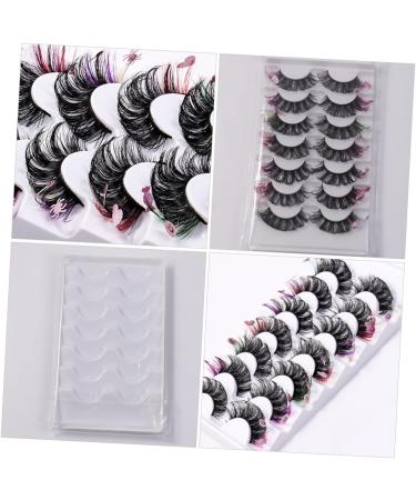 FRCOLOR 7 Pairs false eyelashes cosplay lashes lash extension cluster lashes false lash curl lash clusters women lashes with color makeup eyelashes extend artificial fiber make up - Buy Online on GoSupps.com