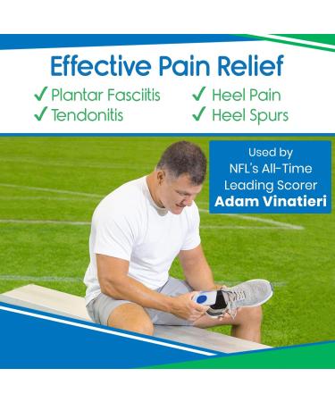 ViveSole Gel Heel Cups - Pain Relief for Plantar Fasciitis, Heel Spurs & Achilles Treatment - Silicone Inserts for Comfort & Support - Women Men Large Blue (Pair) - Buy Online on GoSupps.com