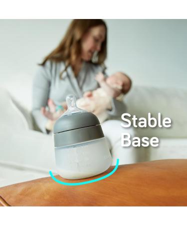 Nanob b Flexy Silicone Baby Bottle Anti-Colic Natural Feel Non-Collapsing Nipple Non-Tip Stable Base Easy to Clean 2-Pack White 5 oz White 5 Ounce 2-Pack - Buy Online on GoSupps.com