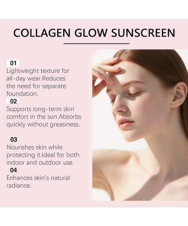 Collagen Sunscreen for Face SPF 50 Hydrating Facial Sunscreen with Collagen Broad Spectrum UVA/UVB Protection Natural Glow Effect Non-Greasy & No White Cast Travel Size (2PC) - Buy Online on GoSupps.com