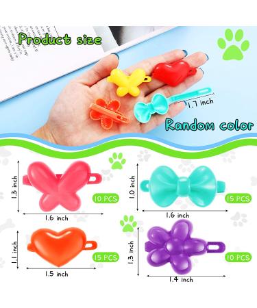 50-Piece Colorful Self Hinge Barrette Hair Clips for Girls - Assorted Designs (Heart, Bowknot, Flower, Butterfly) - Cute Cartoon Hair Accessories - Buy Online on GoSupps.com