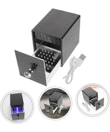 FRCOLOR Nail Polish Storage Nail Art Stand Nail Bit Usb Holder Tool Stand Nail Stuff Organizer Para Guardar Nail Grinding Bits Container Monitor Electric Nail Acrylic 12x8.5cm Black - Buy Online on GoSupps.com