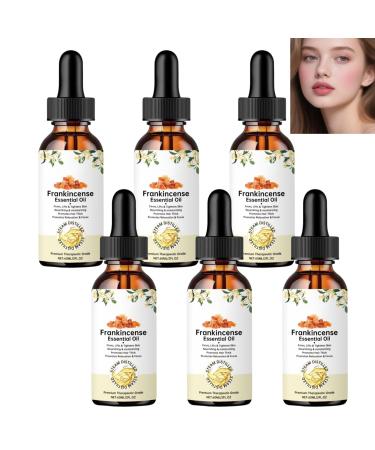 Nuvilo Incense Essential Oil with Resin Extract Moisturizing Face and Body Cream Moisturizing and Nourishing Anti-Aging Care Hair Care Aromatherapy Essential Oils (6 Pcs)