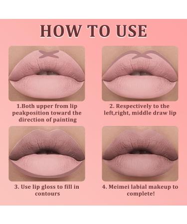 INBOLM Lip Liner and Lipstick Set Nude Lip Liners with Nude Lipstick for Women Nude Lipstick Non-Stick Cup Matte Waterproof Nude Lipstick Makeup Kits Make Up Gift Set for Lady 01# - Buy Online on GoSupps.com