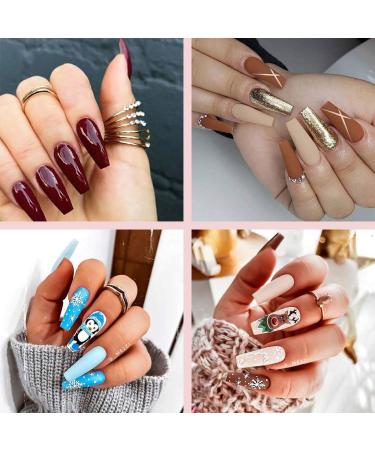 French Acrylic False Nail Tips 500PCS | 10 Sizes with Case for Nail Art Salons | Natural Fake Nail Shape - Buy Online on GoSupps.com