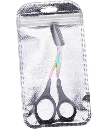 Stainless Steel Eyebrow Scissors for Men & Women - Black Beauty Tool for Makeup & Eyelashes - Buy Online on GoSupps.com