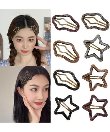 xbiez Rhinestone Star/Cloud Shape Snap Hair Clip Spring Summer Headwear for Woman Girls Taking Photo Shopping Travel Anti-slip 4 - Buy Online on GoSupps.com