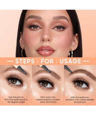 2024 Magic 4-Tip Eyebrow Pencil - Waterproof Microblading & Long-Lasting Brow Contour Pen in Light Brown - Buy Online on GoSupps.com