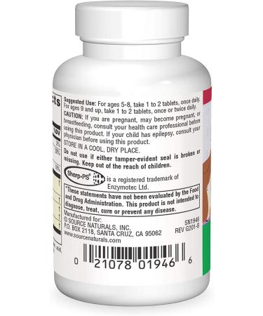 Source Naturals Attentive Child 60 Tablets - Focus & Clarity Supplement for Kids - Buy Online on GoSupps.com
