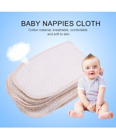 Viagasafamido Reusable Fabric Diapers - 10 Breathable Cotton Inserts for Newborns | Washable & Absorbent Baby Diapers - Buy Online on GoSupps.com