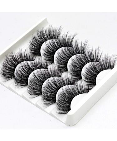 RN BEAUTY 3D False Eyelashes Set - Handmade, Ultra Light, Reusable | Synthetic Fibers & Mink Hair | Soft, Fluffy, Long Wispies for Volume | Makeup Eye Lash Extension - 5 Pairs (3D-C) - Buy Online on GoSupps.com