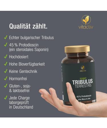 Buy Vitaciv Tribulus Terrestris 1500 mg | 240 Caps - High-Dose Bulgarian Extract with L-Arginine Ginseng Maca Zinc & B6 for Strength Athletes - International Shipping Available - Buy Online on GoSupps.com