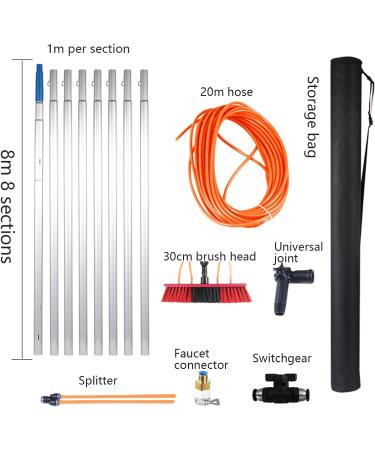 TONAUA Professional Window Cleaner Window Cleaning Tool Telescopic Window Cleaner window Cleaning Pole Water Fed Telescopic Brush Extendable Window Cleaning Kit 26.2ft/8m - Buy Online on GoSupps.com