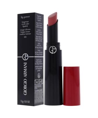 Giorgio Armani Lip Power Longwear Vivid Color Lipstick - 108 In Love | Buy Online Worldwide - 0.11 oz - Buy Online on GoSupps.com