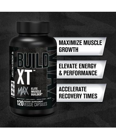 Jacked Factory Build-XT Max Muscle Builder for Men and Women - 120 Veggie Capsules - Buy Online on GoSupps.com