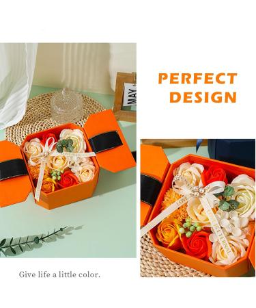 Rose Bath Soap - Flower Floral Scented Petals Body Soap in Flower Box for Women Plant Essential Oil Flower Soap Set for Birthday Valentine s Day Thanksgiving Day Christmas (Pink-2) - Buy Online on GoSupps.com