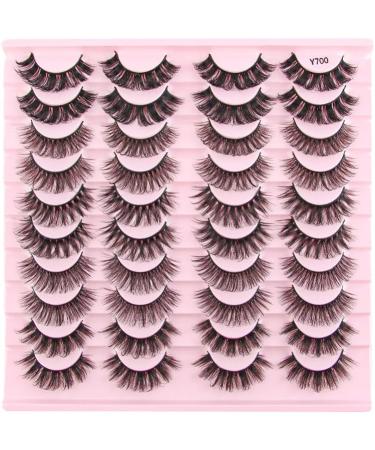DEaThsalL Russian Segmented Curl Eyelashes 811mm 3D Effect Reusable DD Curling Segmented Russian Eyelashes 20 Pairs 5 Mixed Styles False Eyelashes - Buy Online on GoSupps.com