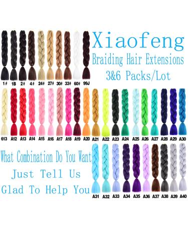 Xiaofeng Ombre Jumbo Braiding Hair Extensions 24 Inch 3 Packs - High Temperature Synthetic Hair for Twist Crochet Braids in Purple-Lake Blue-Light Purple - 100g/Pack - Buy Online on GoSupps.com