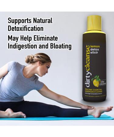 Dirty Cleanse Lemon Detox with Volcanic Charcoal, Ginger & Dandelion Extract - 4 Servings - Buy Online on GoSupps.com