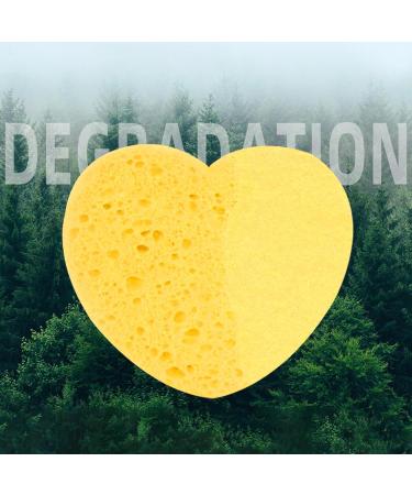 Facial Scrub Pads | Heart Shape Compressed Sponges for Facial Cleansing Face Scrub Sponge for Facial Cleansing Exfoliate Masque Makeup Removal Purple - Buy Online on GoSupps.com