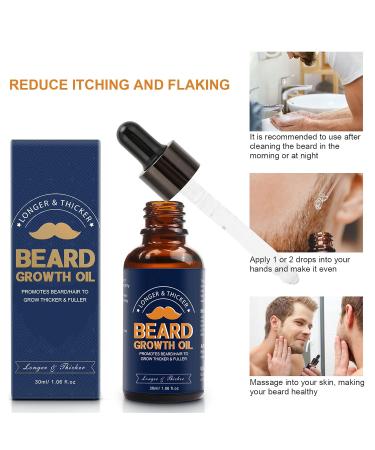 Natural Beard Oil | Mild Beard Growth & Essential Care for Soft Strong Beards - Buy Online on GoSupps.com
