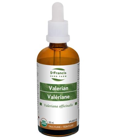St. Francis Herb Farm Valerian Root Tincture | Relieves Nervousness Good for Nervous Excitation & Anxiety-Induced Sleep Disturbances | Gluten-Free | Organic | Non-GMO | Lactose-Free | (100ml) 100 ml (Pack of 1)