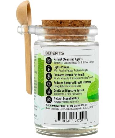 All Natural Organic Dog Toothpaste - Veterinarian Formulated Tartar Removal & Gum Health 5oz Spear Mint Made in USA - Buy Online on GoSupps.com