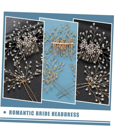 minkissy 3 Sets Bridal Headwear Wedding Decor Bridal Hair Combs Bride Hairpin Crystal Side Comb Hair Decorations Pearl Tiara Bridal Headpiece for Wedding Clip Bridesmaid Rhinestones Diamond - Buy Online on GoSupps.com