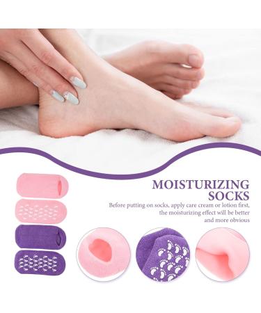 2 Pairs Gel Socks Foot Heel Lotion Socks Dry Feet Socks Supple Spa Socks Features Socks for Women Reusable Moisturizing Socks Women s Socks Soft Cotton Yarn Miss Nursing Cover 22x10x1cm - Buy Online on GoSupps.com