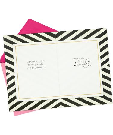 Shop Hallmark Mother's Day Card - Floral Beauty with Black & Ivory Stripes | International Shipping Available - Buy Online on GoSupps.com