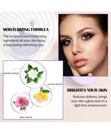 Oil Control Pressed Setting Powder - Matte Long-Lasting Waterproof Makeup | Flawless Lightweight Face Cosmetics in Purple Lavender - Buy Online on GoSupps.com