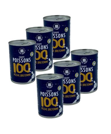 L'Ile Bleue Pack of 6 Breton Fishing Soup - 400 g Box