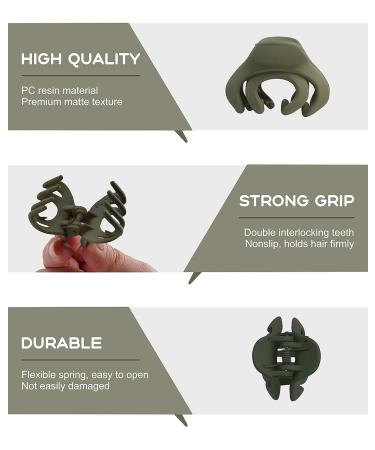 Matte Small Hair Clips Set - 18 Pcs 1.57 Inch Octopus Claw Clips for Thin Hair - Nonslip Hair Accessories for Women and Girls - Buy Online on GoSupps.com